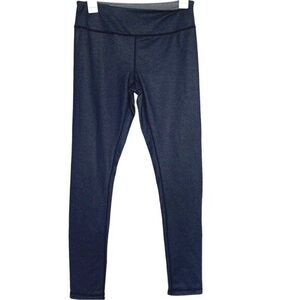 Zella Womens Leggings Sz Small Mid Rise Chambray Sporty Yoga Workout Athleisure